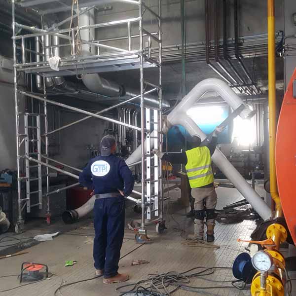 Préfabrication, mise en place élément de structure tuyauterie, APC Services